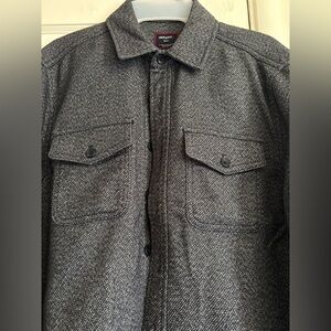 UNTUCKit Charcoal Button-Up Shirt Jacket